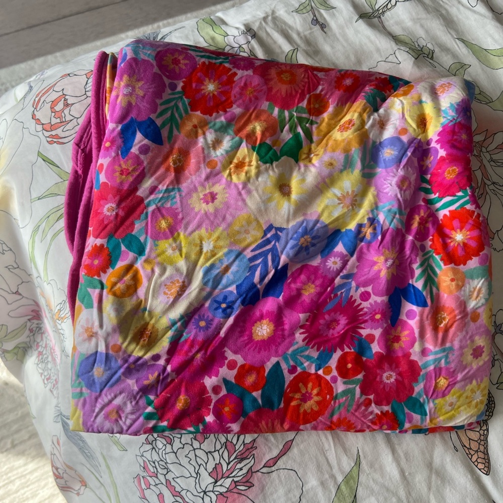 Little Sleepies Colorful Floral Blanket